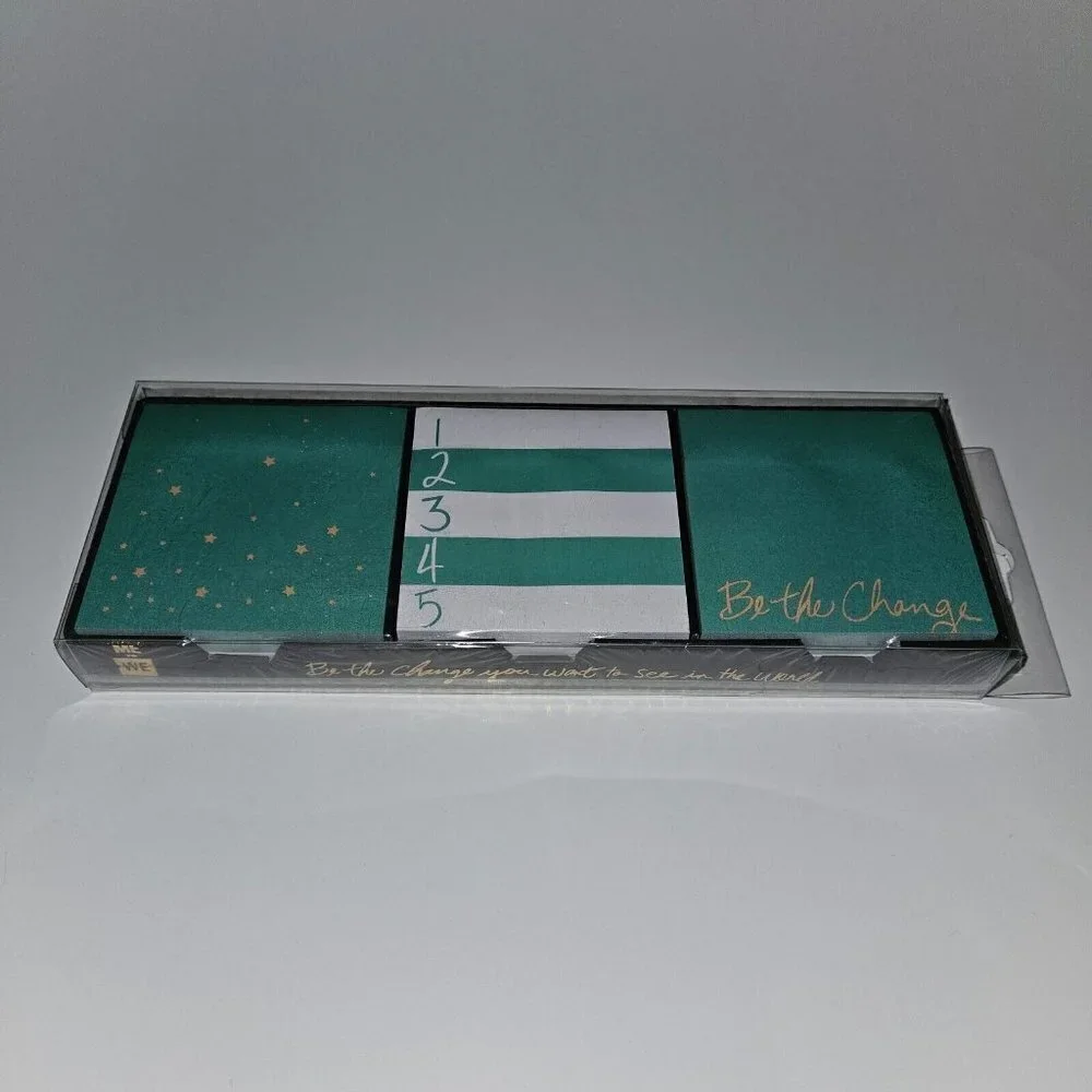 NEW Be The Change You Want To See Note Pads (3 Designs) Me To We Green